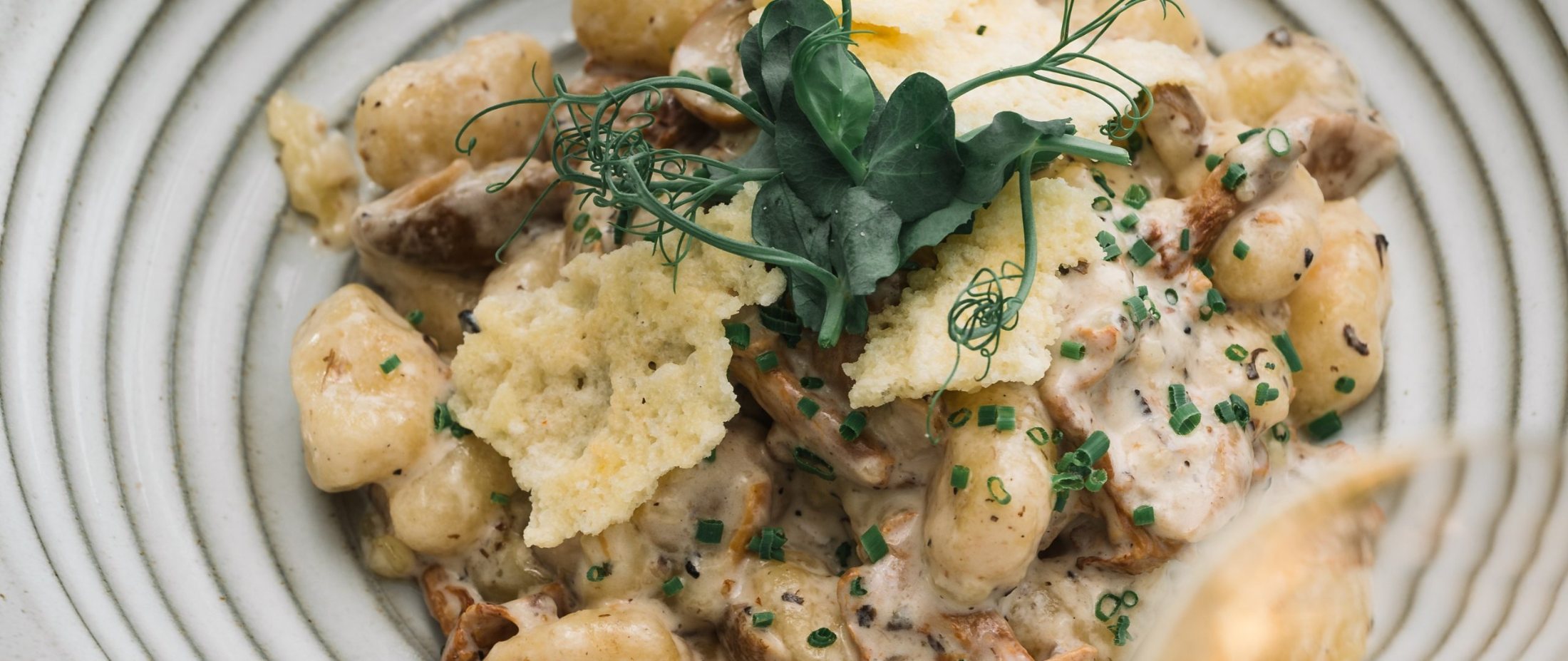 Plate of gnocchi for Los Noquis del 29 at FIRE